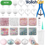 Mixed Color Stress Ball Making Kit – DIY Pressure Anxiety Relief Set with TPR Skins & Vacuum Tool