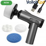 DH Scar Cordless Car Polisher & Buffer Machine (Black) – Rechargeable Dual Speed Electric Waxing & Polishing Tool