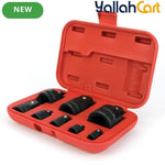 M795 8-Piece Convertible Impact Adaptor Set (Black/Red) – Heavy-Duty Reducer & Enlarger Kit with Durable Storage Case