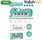 Multicolor Elephant Electronic Keyboard for Kids – 25 Demo Songs Musical Piano Toy with Light Effects