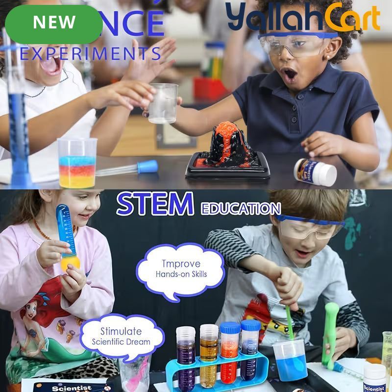Multicolor 72+ Piece Science Lab Experiment Kit – Educational Science Toys & Learning Games for Kids Ages 8+