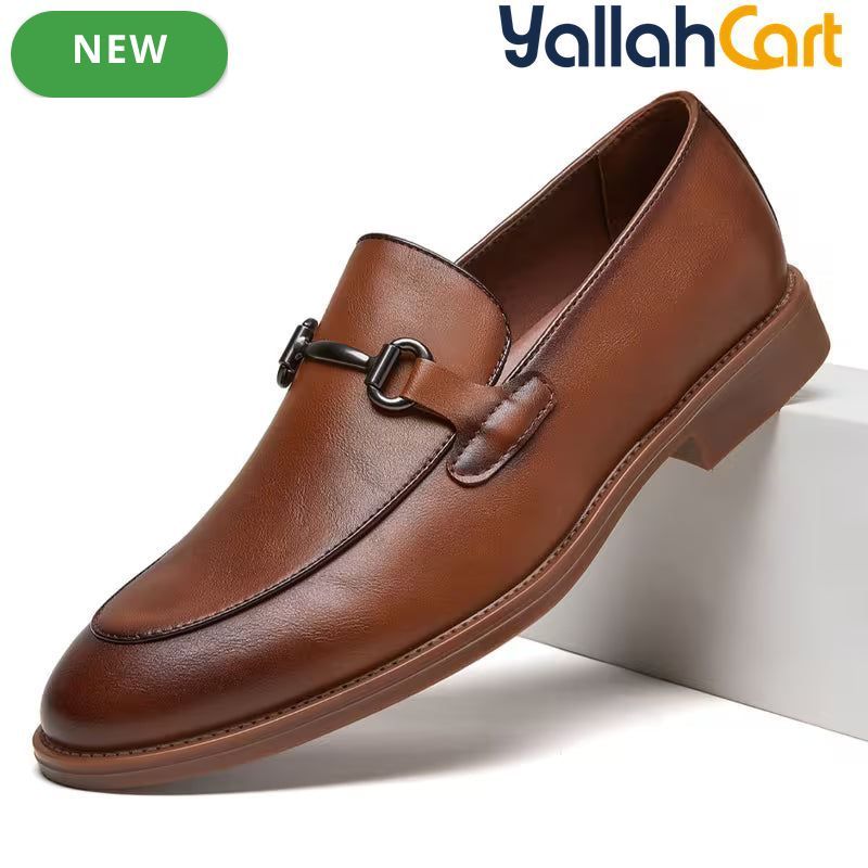 Pack Platinum Collection Men's Wedding & Office Oxford Shoes - Light Brown, Formal Business Casual Dress Shoes, Comfortable All-Day Wear Versatile Flat Shoes