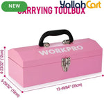 73-Piece Pink Tool Kit with 3.7V Cordless Screwdriver (Pink) – Portable Storage Box & Essential Home Repair Accessories