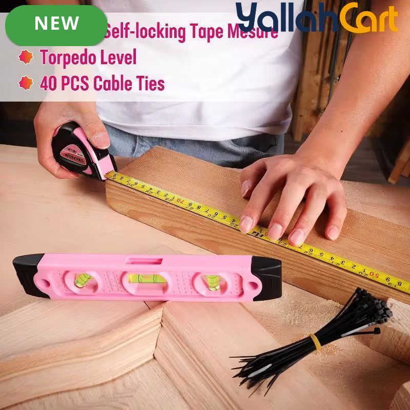 73-Piece Pink Tool Kit with 3.7V Cordless Screwdriver (Pink) – Portable Storage Box & Essential Home Repair Accessories