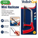 6-Inch Mini Hacksaw Frame (Red & Silver) – Compact Hand Saw with Blade for PVC, Plastic, Metal Sheet & DIY Crafts