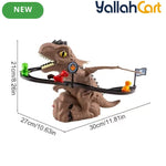 Green Dinosaur Race Track Toy with Lights – Climbing Stair Game & T-Rex Roller Coaster Set (30 cm)