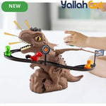Green Dinosaur Race Track Toy with Lights – Climbing Stair Game & T-Rex Roller Coaster Set (30 cm)
