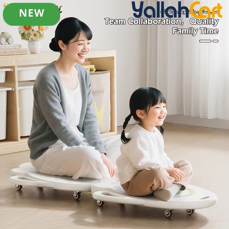 Kids Balance Board Scooter - White Sensory Training Equipment, Indoor & Outdoor Physical Fitness Skateboard, Connectable Group Play Ride-On Toy, Parent-Child Interactive Activity for Boys & Girls
