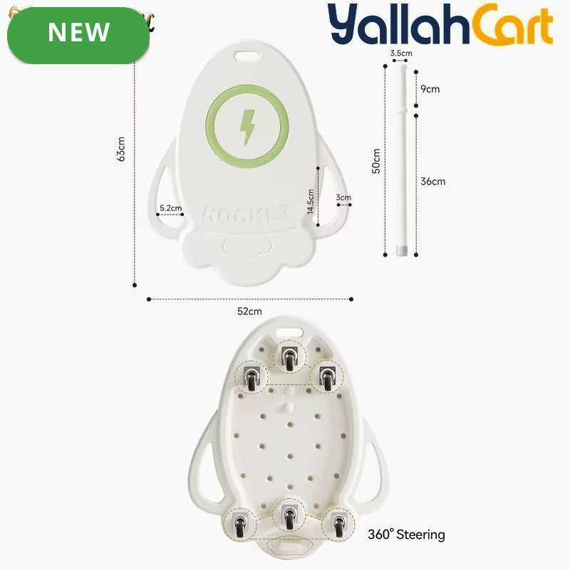 Kids Balance Board Scooter - White Sensory Training Equipment, Indoor & Outdoor Physical Fitness Skateboard, Connectable Group Play Ride-On Toy, Parent-Child Interactive Activity for Boys & Girls