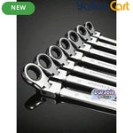 12pcs Reversible Wrench Set - Silver, 8MM-19MM Compound Wrench Set, Aluminum Alloy Hand Tool Set, Reversible Double-Ended Wrenches, Multi-Size Mechanical Repair Tools for Home, Workshop & Automotive Use