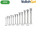 12pcs Reversible Wrench Set - Silver, 8MM-19MM Compound Wrench Set, Aluminum Alloy Hand Tool Set, Reversible Double-Ended Wrenches, Multi-Size Mechanical Repair Tools for Home, Workshop & Automotive Use