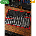 12pcs Reversible Wrench Set - Silver, 8MM-19MM Compound Wrench Set, Aluminum Alloy Hand Tool Set, Reversible Double-Ended Wrenches, Multi-Size Mechanical Repair Tools for Home, Workshop & Automotive Use