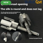 Pipe Thread Cutting Tool - Gray, Electric Drill Compatible PVC Pipe Threader Kit, 1/2" & 3/4" Pipe Thread Maker, Dual Internal & External Threading Tool for PPR, PVC & MPP Garden Water Pipes