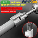 Pipe Thread Cutting Tool - Gray, Electric Drill Compatible PVC Pipe Threader Kit, 1/2" & 3/4" Pipe Thread Maker, Dual Internal & External Threading Tool for PPR, PVC & MPP Garden Water Pipes