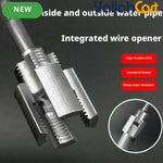 Pipe Thread Cutting Tool - Gray, Electric Drill Compatible PVC Pipe Threader Kit, 1/2" & 3/4" Pipe Thread Maker, Dual Internal & External Threading Tool for PPR, PVC & MPP Garden Water Pipes