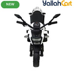 VLRA BIKE Electric Toy Motorcycle for Kids - White Battery Powered Ride-On Motorcycle with Training Wheels, Electric Drive, Kids Riding Toy for Ages 3-6, Outdoor Play Vehicle