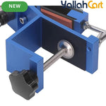 Fixed Angle Knife Sharpener - Blue & Silver, Professional 15 Degree Sharpening System with Speed Clip, 6 Sharpening Stones, Adjustable Knife Sharpening Kit for Home & Kitchen Use