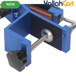 Fixed Angle Knife Sharpener - Blue & Silver, Professional 15 Degree Sharpening System with Speed Clip, 6 Sharpening Stones, Adjustable Knife Sharpening Kit for Home & Kitchen Use