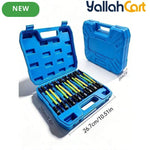 14pcs 1/2-Inch Deep Socket Set - Extended Length, 6-Point Heavy-Duty Sockets, Long Socket Tool Kit with Storage Case, Automotive Tire Repair Tools for Electric Drill, Pneumatic Wrench & Manual Wrench