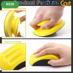 62pcs Hand Sanding Block & Sanding Pad Set - Tea Pink & Yellow, 12.7cm Round Hand Sanding Pad, Mouse Sanding Block, 60pcs 8-Hole Hook & Loop Sanding Discs for Woodworking, Furniture Restoration, Home & Auto Body