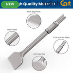 Heavy Duty Hex Shank Masonry Chisel - Silver, 10.16cm Thin Scraper, Alloy Steel Demolition Chisel, Concrete Crusher Tool, Hex Shank Hammer Drill Bit for Construction & Demolition