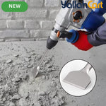 Heavy Duty Hex Shank Masonry Chisel - Silver, 10.16cm Thin Scraper, Alloy Steel Demolition Chisel, Concrete Crusher Tool, Hex Shank Hammer Drill Bit for Construction & Demolition