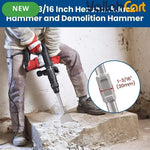 Heavy Duty Hex Shank Masonry Chisel - Silver, 10.16cm Thin Scraper, Alloy Steel Demolition Chisel, Concrete Crusher Tool, Hex Shank Hammer Drill Bit for Construction & Demolition