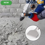Heavy Duty Hex Shank Masonry Chisel - Silver, 10.16cm Thin Scraper, Alloy Steel Demolition Chisel, Concrete Crusher Tool, Hex Shank Hammer Drill Bit for Construction & Demolition