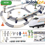 Double-Layer Electric Train Track Set - Multicolor DIY Assembly High-Speed Rail Toy, Educational Building Block Train Set for Kids, Electric Track Car Playset, Creative Construction & Racing Toy
