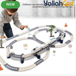 Double-Layer Electric Train Track Set - Multicolor DIY Assembly High-Speed Rail Toy, Educational Building Block Train Set for Kids, Electric Track Car Playset, Creative Construction & Racing Toy