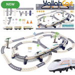 Double-Layer Electric Train Track Set - Multicolor DIY Assembly High-Speed Rail Toy, Educational Building Block Train Set for Kids, Electric Track Car Playset, Creative Construction & Racing Toy