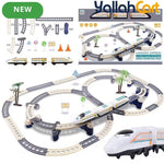Double-Layer Electric Train Track Set - Multicolor DIY Assembly High-Speed Rail Toy, Educational Building Block Train Set for Kids, Electric Track Car Playset, Creative Construction & Racing Toy
