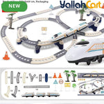 Double-Layer Electric Train Track Set - Multicolor DIY Assembly High-Speed Rail Toy, Educational Building Block Train Set for Kids, Electric Track Car Playset, Creative Construction & Racing Toy
