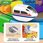 123pcs Electric Train Tracks Set - Mixed-Color Flexible Non-Magnetic Tracks, Anti-Gravity Race Track Building Toy, 3D STEM Educational Assembly Toy, Creative Train Track Set for Boys & Girls