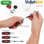 41pcs Magnetic Ratchet Screwdriver Set - Black & Silver, Multi-Bit Hand Tool Kit, Magnetic Ratchet Handle, Precision Screwdriver Set for Home Repair, DIY, Electronics & Maintenance