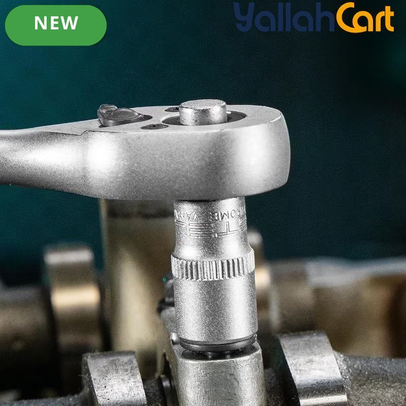 11pcs CrV Socket Set - Style1, 1/4" Ratchet Wrench, 4-13mm Socket Sizes, Compact Hand Tool Set, Mechanics Repair Kit for Home, Garage & Workshop