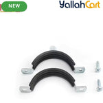 Heavy-Duty GI Screw Hanging Clamp - 15.24cm + 10pcs, Adjustable Split Ring Hanger, Galvanized Iron Hook with Optional Wall & Ceiling Mount, Cable, Towel & Shower Rod Holder for Workshop, Bathroom & Home
