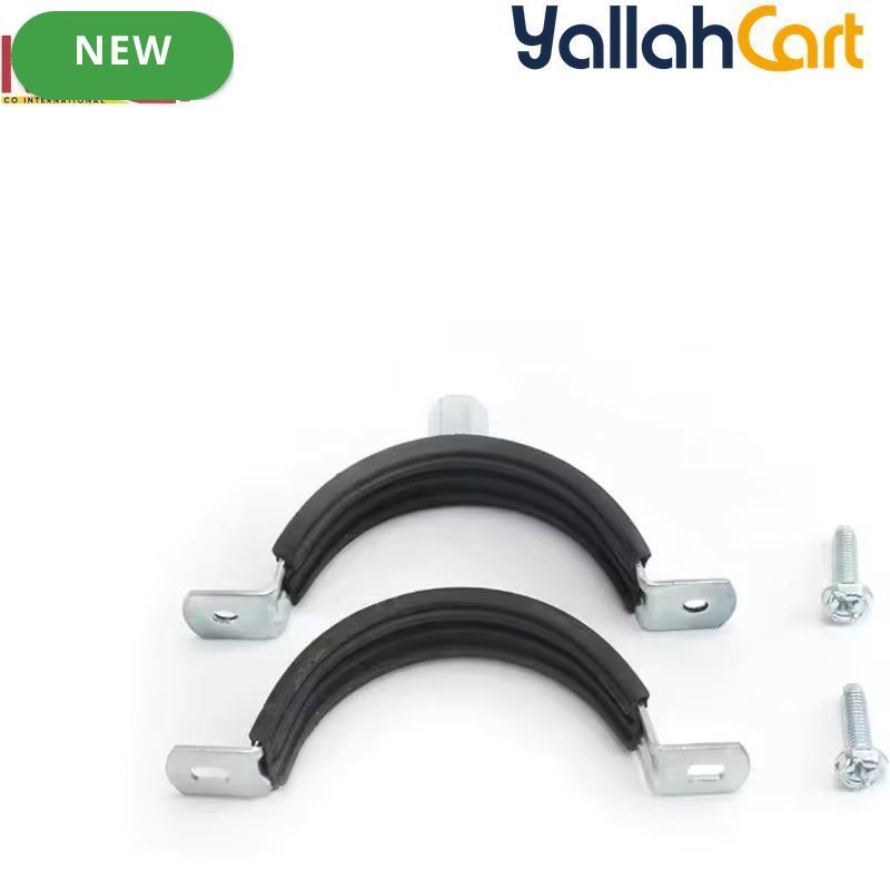 Heavy-Duty GI Screw Hanging Clamp - 15.24cm + 10pcs, Adjustable Split Ring Hanger, Galvanized Iron Hook with Optional Wall & Ceiling Mount, Cable, Towel & Shower Rod Holder for Workshop, Bathroom & Home