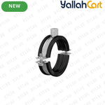 Heavy-Duty GI Screw Hanging Clamp - 15.24cm + 10pcs, Adjustable Split Ring Hanger, Galvanized Iron Hook with Optional Wall & Ceiling Mount, Cable, Towel & Shower Rod Holder for Workshop, Bathroom & Home