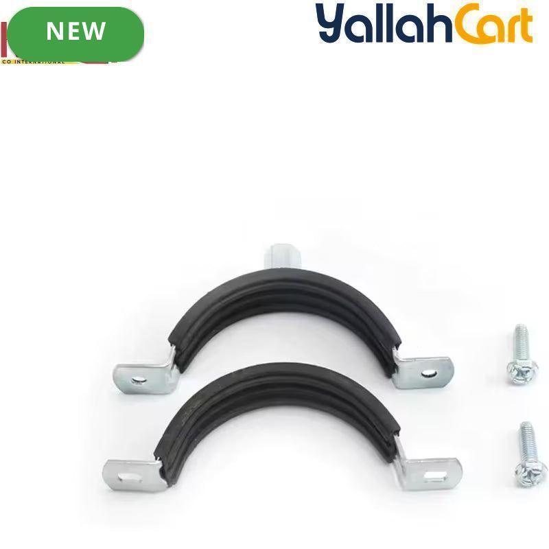 Heavy-Duty GI Screw Hanging Clamp - 15.24cm + 10pcs, Adjustable Split Ring Hanger, Galvanized Iron Hook with Optional Wall & Ceiling Mount, Cable, Towel & Shower Rod Holder for Workshop, Bathroom & Home