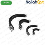 Heavy-Duty GI Screw Hanging Clamp - 15.24cm + 10pcs, Adjustable Split Ring Hanger, Galvanized Iron Hook with Optional Wall & Ceiling Mount, Cable, Towel & Shower Rod Holder for Workshop, Bathroom & Home