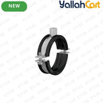 Heavy-Duty GI Screw Hanging Clamp - 15.24cm + 10pcs, Adjustable Split Ring Hanger, Galvanized Iron Hook with Optional Wall & Ceiling Mount, Cable, Towel & Shower Rod Holder for Workshop, Bathroom & Home