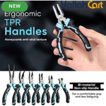 6pcs Mini Pliers Set - Mini, Needle Nose, Long Nose, Bent Nose, Diagonal & End Cutting Pliers, Precision Hand Tools with Storage Bag for Crafts, Electronics, Jewelry & DIY Repair