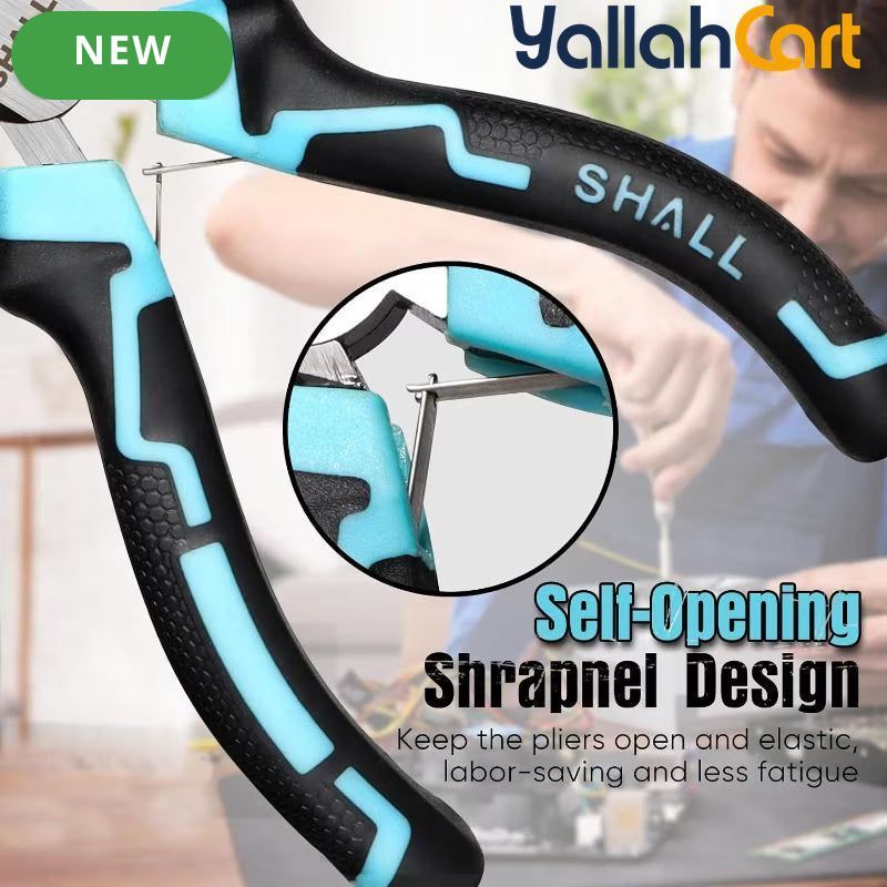 6pcs Mini Pliers Set - Mini, Needle Nose, Long Nose, Bent Nose, Diagonal & End Cutting Pliers, Precision Hand Tools with Storage Bag for Crafts, Electronics, Jewelry & DIY Repair