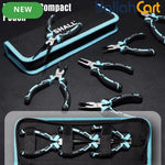 6pcs Mini Pliers Set - Mini, Needle Nose, Long Nose, Bent Nose, Diagonal & End Cutting Pliers, Precision Hand Tools with Storage Bag for Crafts, Electronics, Jewelry & DIY Repair