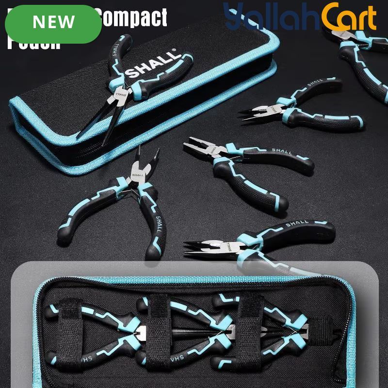 6pcs Mini Pliers Set - Mini, Needle Nose, Long Nose, Bent Nose, Diagonal & End Cutting Pliers, Precision Hand Tools with Storage Bag for Crafts, Electronics, Jewelry & DIY Repair