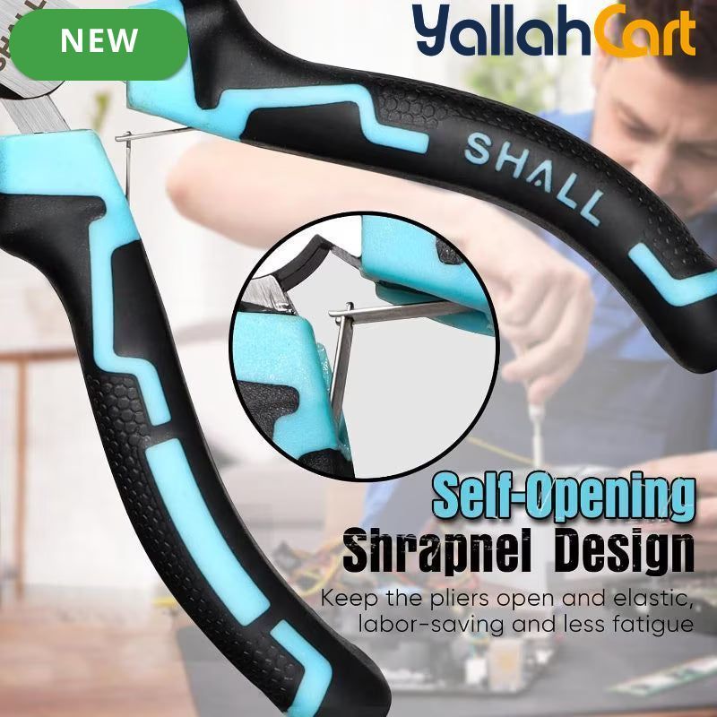 6pcs Mini Pliers Set - Mini, Needle Nose, Long Nose, Bent Nose, Diagonal & End Cutting Pliers, Precision Hand Tools with Storage Bag for Crafts, Electronics, Jewelry & DIY Repair