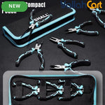 6pcs Mini Pliers Set - Mini, Needle Nose, Long Nose, Bent Nose, Diagonal & End Cutting Pliers, Precision Hand Tools with Storage Bag for Crafts, Electronics, Jewelry & DIY Repair