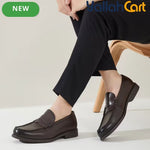 Men's Retro Penny Loafers – Dark Brown & Black