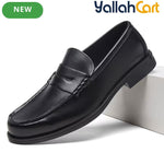 Men's Retro Penny Loafers – Dark Brown & Black